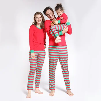 PatPat Autumn and Winter New Parent-child Casual Festival Cotton Red and Green Striped Christmas Pajamas Set Family Matching 
PatPat Autumn and Winter New Parent-child Casual Festival Cotton Red and Green Striped Christmas Pajamas Set Family Matching