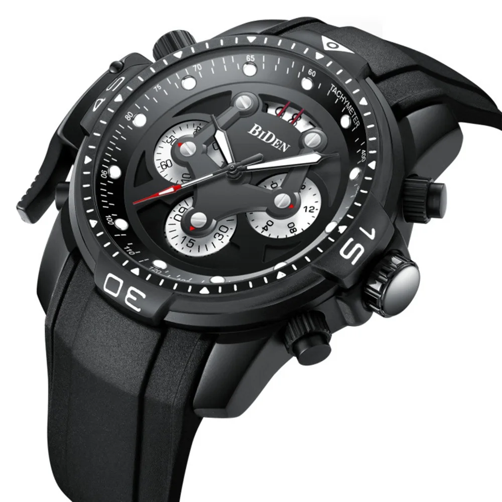 BIDEN Waterproof Sport Watch Men Top Brand Luxury Quartz Silicone Military Big Chronograph Wrist Watch Army Relogio Masculino
BIDEN Waterproof Sport Watch Men Top Brand Luxury Quartz Silicone Military Big Chronograph Wrist Watch Army Relogio Masculino