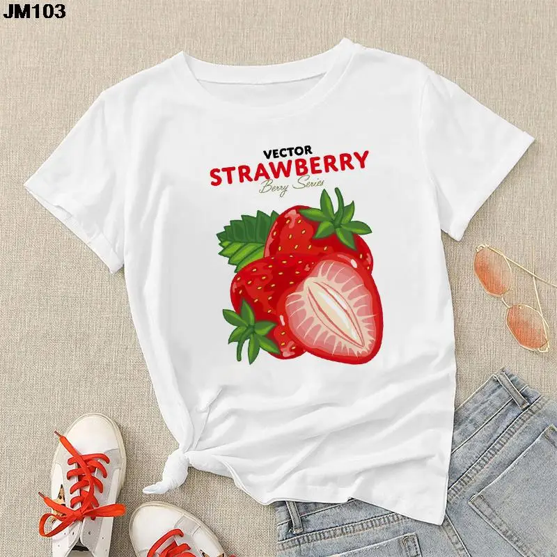 Harajuku Women Tshirt Fashion Fruit Strawberry Print All Seasons Female Clothing T Shirt Casual Gothic Short Sleeve Tops T-shirt
Harajuku Women Tshirt Fashion Fruit Strawberry Print All Seasons Female Clothing T Shirt Casual Gothic Short Sleeve Tops T-shirt
