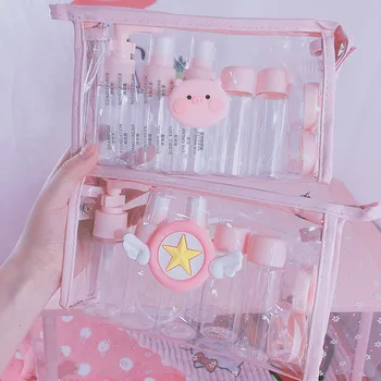 7pc/set Travel Cosmetic Bottle Professional Portable Transparent Points Bottling Pump Spray Bottles Empty Cosmetic Containers
7pc/set Travel Cosmetic Bottle Professional Portable Transparent Points Bottling Pump Spray Bottles Empty Cosmetic Containers