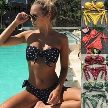 WEPBEL Summer Women Sexy Bikini 2 Piece Set Swimwear Plus Size Dot Printing Bikini Two-Piece Swimsuits Low Waist Thong Swimwear
WEPBEL Summer Women Sexy Bikini 2 Piece Set Swimwear Plus Size Dot Printing Bikini Two-Piece Swimsuits Low Waist Thong Swimwear