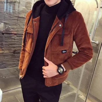 AreMoMuWha 2019 Winter New Men's Cotton Coat Fashion Personality Cotton Clothing Jacket Slim Thick Hooded Short Jacket Coat 1246
AreMoMuWha 2019 Winter New Men's Cotton Coat Fashion Personality Cotton Clothing Jacket Slim Thick Hooded Short Jacket Coat 1246