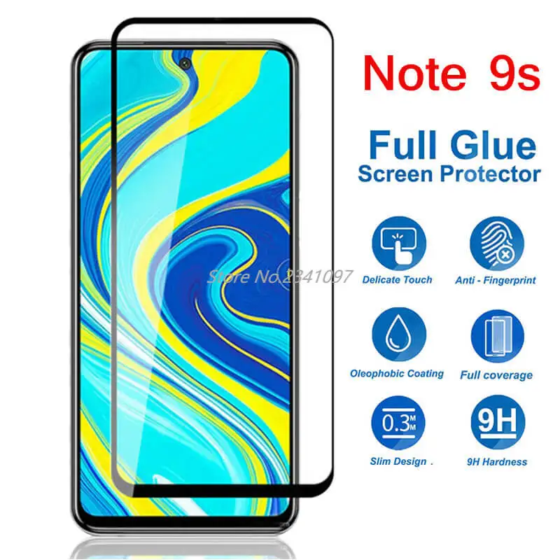 3D Full Cover for Xiaomi Redmi Note 9s Tempered Glass on For Protective Screen Film Protector | Мобильные телефоны и