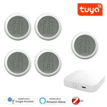 Tuya ZigBee Temperature Sensor & Humidity Sensor Smart Gateway For Smart Home Working With TuYa ZigBee Smart Household Homekit
Tuya ZigBee Temperature Sensor & Humidity Sensor Smart Gateway For Smart Home Working With TuYa ZigBee Smart Household Homekit