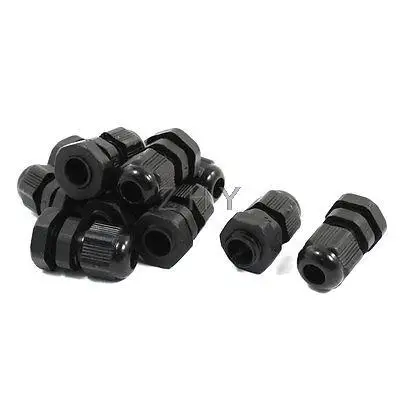 Balck Plastic Waterproof PG7 4-7mm Dia Cable Gland Joint 10 Pieces
Balck Plastic Waterproof PG7 4-7mm Dia Cable Gland Joint 10 Pieces