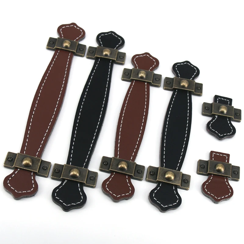2PCS Black Brown Leather Door Knobs and Handles for Cabinet Kitchen Cupboard Suitcase Handles Dresser Wardrobe Drawer Pulls
2PCS Black Brown Leather Door Knobs and Handles for Cabinet Kitchen Cupboard Suitcase Handles Dresser Wardrobe Drawer Pulls