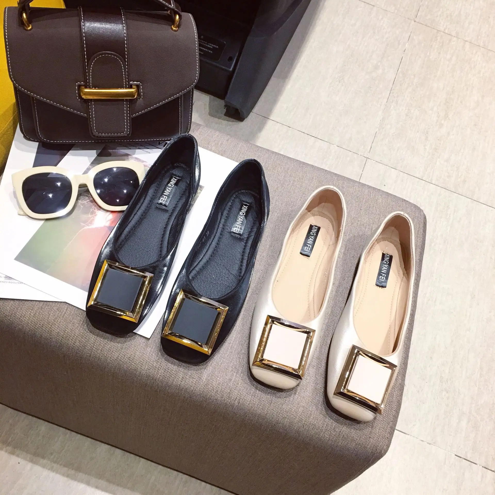 2019 Summer New Style Fashion Flat Head Low-Cut Square Head Soft-Sole Non-slip Net Red Shoes Flat Keel Thin Shoes Women's Side S
2019 Summer New Style Fashion Flat Head Low-Cut Square Head Soft-Sole Non-slip Net Red Shoes Flat Keel Thin Shoes Women's Side S