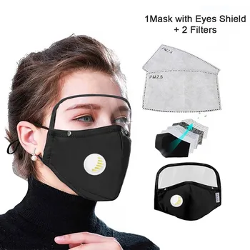 Masks Adult With Filter Detachable Protective Breathing Valve- Face Mask With Eyes Shield + 2 Filters Reuseable Face Shield
Masks Adult With Filter Detachable Protective Breathing Valve- Face Mask With Eyes Shield + 2 Filters Reuseable Face Shield