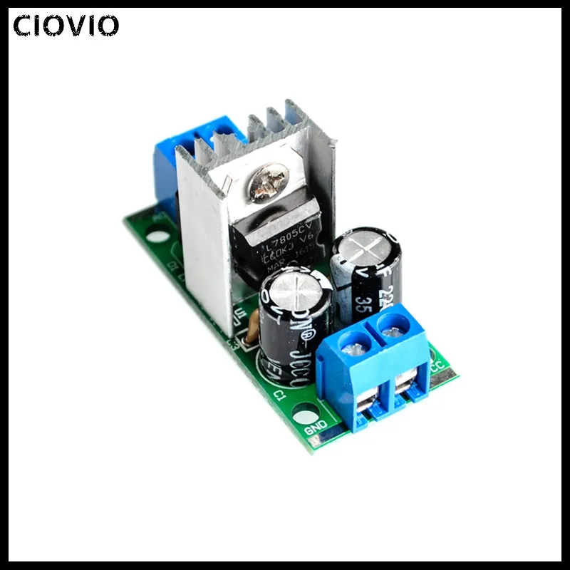 669 CIOVIO 5PCS LM7805 LM7812 DCAC Three Terminal Voltage Regulator Power Supply Module 5V 9V 12V Output Max 1.2A Voltage Regulator