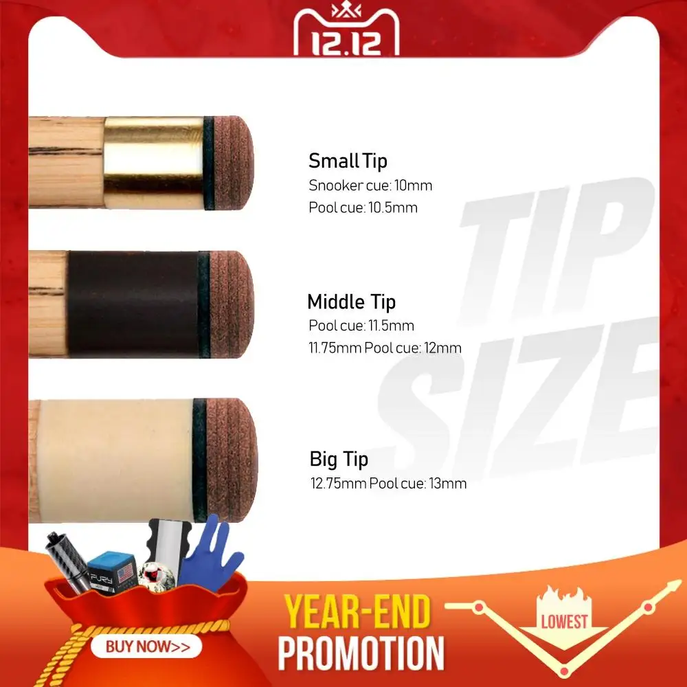 GOKO 3035 Model Cue Tips 13mm Tip SS Billiard TipSelected 6-7 Layers Pig Skin Multi-layered Snooker Cue Pool Cue Tip Accessories
GOKO 3035 Model Cue Tips 13mm Tip SS Billiard TipSelected 6-7 Layers Pig Skin Multi-layered Snooker Cue Pool Cue Tip Accessories