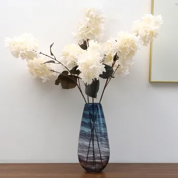 Hotel lobby wedding decoration big Hydrangea branch silk artificial flowers home wedding decorations Birthday Party white flores 
Hotel lobby wedding decoration big Hydrangea branch silk artificial flowers home wedding decorations Birthday Party white flores