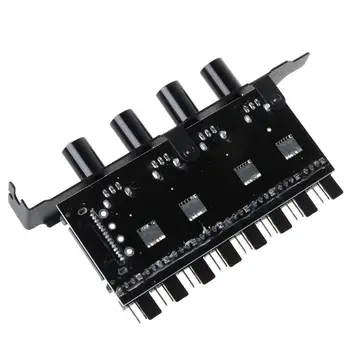 PC PC 8 Channels Fan Hub 4 Knob Cooling Fan Speed Controller for CPU Case HDD VGA PWM Fan PCI Bracket 12V Fan Control Power 
PC PC 8 Channels Fan Hub 4 Knob Cooling Fan Speed Controller for CPU Case HDD VGA PWM Fan PCI Bracket 12V Fan Control Power