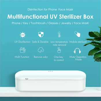 Portable USB UV Sanitizer UV-C Disinfector Car Bluetooth Headsets Box Phone Mask Cleaner Personal Sanitizer Disinfection Cabinet
Portable USB UV Sanitizer UV-C Disinfector Car Bluetooth Headsets Box Phone Mask Cleaner Personal Sanitizer Disinfection Cabinet