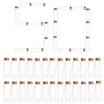 50pcs Popular 37*120MM 90ML Glass Storage Bottle Wishing Floating Bottle Empty Sample Bin Jars with Cork Stoppers - Transparent
50pcs Popular 37*120MM 90ML Glass Storage Bottle Wishing Floating Bottle Empty Sample Bin Jars with Cork Stoppers - Transparent