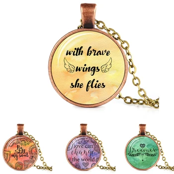 2019 Courage Dear Heart Glass Dome Cabochon Pendant Necklace Charm Antique Brass Chain Men Women Quote Letter Jewelry 
2019 Courage Dear Heart Glass Dome Cabochon Pendant Necklace Charm Antique Brass Chain Men Women Quote Letter Jewelry