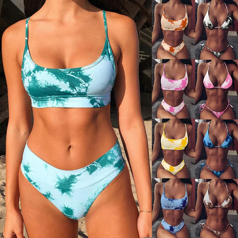 Two Piece Swimsuit High Waist Bikini Push Up Swimwear Bathing Suit Swimming Suit for Women tankini swimsuits women swim suit