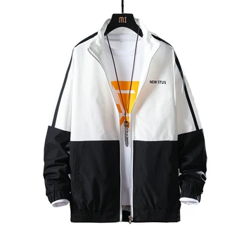 streetwear Men Jackets coats 2020 Autumn White Casual Patchwork Zipper Sports Jackets Handsome Plus size 5xl loose Outerwear
streetwear Men Jackets coats 2020 Autumn White Casual Patchwork Zipper Sports Jackets Handsome Plus size 5xl loose Outerwear