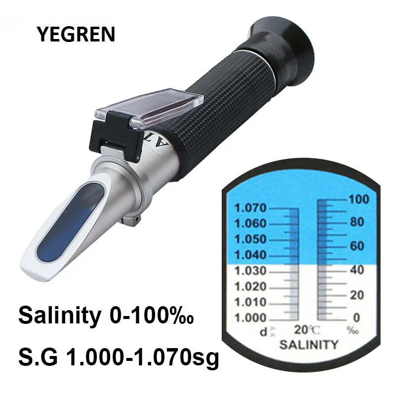 Handheld Salinity Refractometer Salinity Meter Salt Specific Gravity Tester Salinometer Seawater Hydrometer Optical Instrument
Handheld Salinity Refractometer Salinity Meter Salt Specific Gravity Tester Salinometer Seawater Hydrometer Optical Instrument