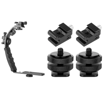 1x Camera L Bracket Mount Video Grip L-Bracket Dual Flash Cold Shoe & 4Pack Camera Combo Pack Hot Shoe Adapter Cold Shoe
1x Camera L Bracket Mount Video Grip L-Bracket Dual Flash Cold Shoe & 4Pack Camera Combo Pack Hot Shoe Adapter Cold Shoe