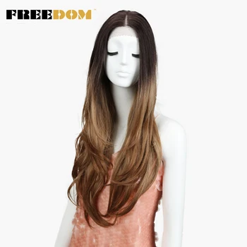 FREEDOM Middle Part High Temperature Fiber Ombre Blond 30' Long Natural Hairline Body Wave Synthetic Lace Front Wig For Women
FREEDOM Middle Part High Temperature Fiber Ombre Blond 30' Long Natural Hairline Body Wave Synthetic Lace Front Wig For Women