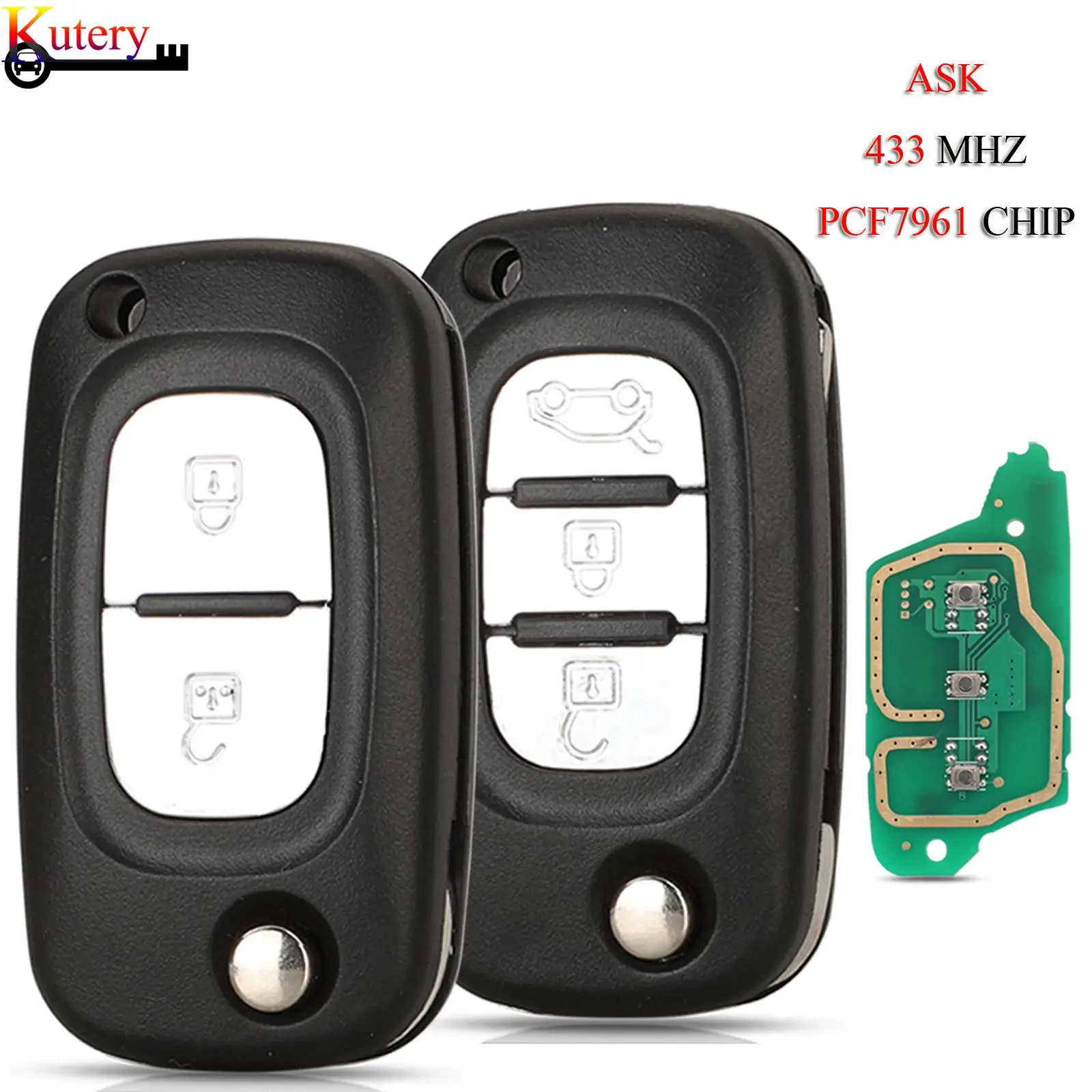 jingyuqin Original Folding Car Key For Mercedes Benz Smart Fortwo 453 Forfour 2015 2016 2017 2/3 Buttons ASK 433Mhz PCF7961 Chip
jingyuqin Original Folding Car Key For Mercedes Benz Smart Fortwo 453 Forfour 2015 2016 2017 2/3 Buttons ASK 433Mhz PCF7961 Chip