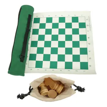 Foldable Chess Leather Chessboard Set Roll-up Travel Chess Set in Carry Tube with Shoulder Strap Great Beginner Chess Set
Foldable Chess Leather Chessboard Set Roll-up Travel Chess Set in Carry Tube with Shoulder Strap Great Beginner Chess Set