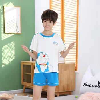 2020 Summer Cotton Children Pajamas Set Short Sleeve Shorts Suit Cartoon Big Boys' Pyjamas Set Teens Youth Loungewear 90cm-170cm
2020 Summer Cotton Children Pajamas Set Short Sleeve Shorts Suit Cartoon Big Boys' Pyjamas Set Teens Youth Loungewear 90cm-170cm