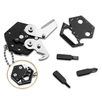 2.0 Upgrade Multifunctional Coin EDC Folding Portable Hexagonal Wrench Plier Wire Cutter Positioning Wrench Opener Gadget
2.0 Upgrade Multifunctional Coin EDC Folding Portable Hexagonal Wrench Plier Wire Cutter Positioning Wrench Opener Gadget