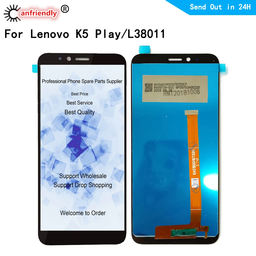 For Lenovo K5 play L38011 LCD Display+Touch Screen Replacement Digitizer Assembly replace repair part lcds with frame For K5play
For Lenovo K5 play L38011 LCD Display+Touch Screen Replacement Digitizer Assembly replace repair part lcds with frame For K5play