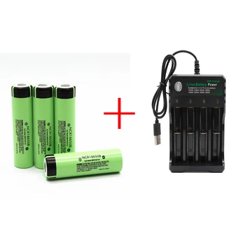 4PCS New Original NCR18650B 3.7 v 3400 mah 18650 Lithium Rechargeable Battery For Panasonic Flashlight batteries and USB charger 
4PCS New Original NCR18650B 3.7 v 3400 mah 18650 Lithium Rechargeable Battery For Panasonic Flashlight batteries and USB charger