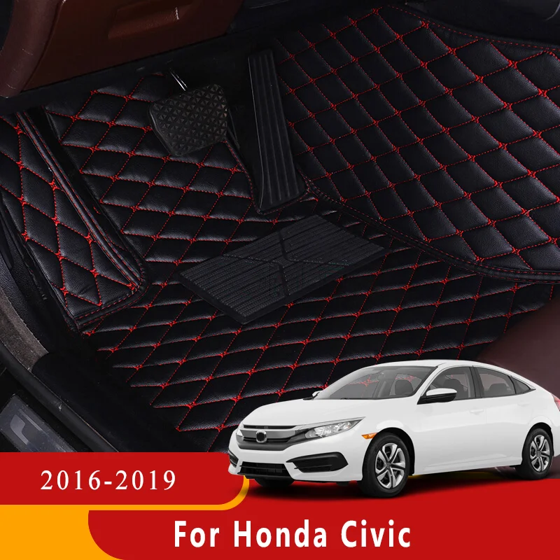 Автомобильные коврики для Honda Civic 2019 2018 2017 2016 ковры аксессуары интерьера на заказ