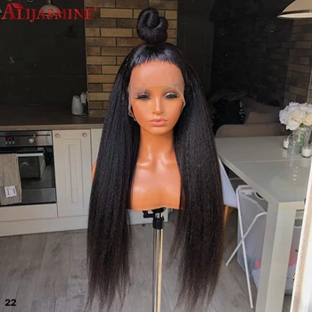 180% Density Italian Yaki Straight Human Hair Wigs Brazilian Remy 13x6 Lace Front Human Hair Wigs For Women Full Lace Wig 
180% Density Italian Yaki Straight Human Hair Wigs Brazilian Remy 13x6 Lace Front Human Hair Wigs For Women Full Lace Wig