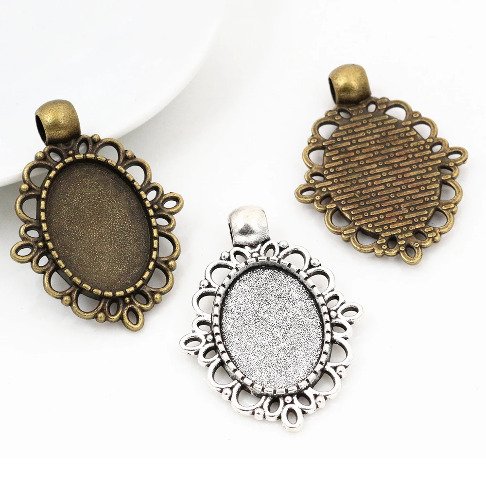 10pcs 13x18mm Inner Size Bronze and Antique Silver Plated Simple Style Cameo Cabochon Base Setting Pendant necklace findings
10pcs 13x18mm Inner Size Bronze and Antique Silver Plated Simple Style Cameo Cabochon Base Setting Pendant necklace findings