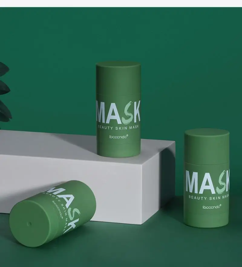 Green Tea Mask Green Tea Oil Control Cleanser Solid Mask Deep Clean Moisturizer White Shrink Pores Remove Dirt Skin Care