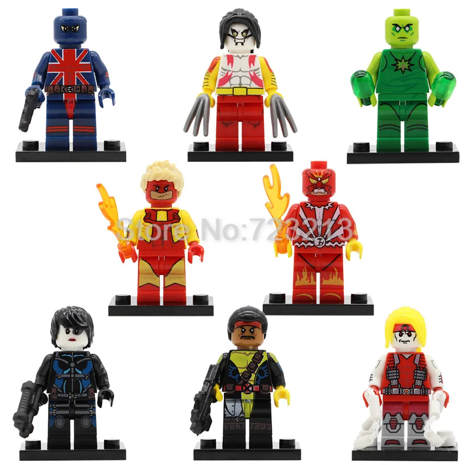 PG8082 Super Hero Forge Figure Radioactive Man Pyro Domino Omega Union Jack Building Blocks Sets Model Kits Toy
PG8082 Super Hero Forge Figure Radioactive Man Pyro Domino Omega Union Jack Building Blocks Sets Model Kits Toy