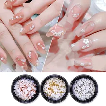 1 Box Nail Floret Accessories Five Petal Jewelry 3D White Flowers Gold/Silver/Copper Pearl Design Manicure Nail Art Decorations
1 Box Nail Floret Accessories Five Petal Jewelry 3D White Flowers Gold/Silver/Copper Pearl Design Manicure Nail Art Decorations