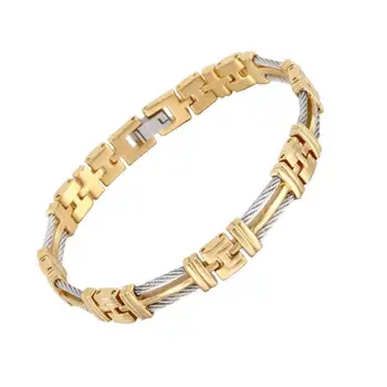 steel jewelry new fashion bracelet European and American titanium steel jewelry fashion Gold Men's Bracelet 
steel jewelry new fashion bracelet European and American titanium steel jewelry fashion Gold Men's Bracelet