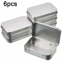 6Pcs Metal Box Tin-Plated Container Empty Hinged Lid Small Empty Cosmetics Tiny Things Square Home Storage Box
6Pcs Metal Box Tin-Plated Container Empty Hinged Lid Small Empty Cosmetics Tiny Things Square Home Storage Box