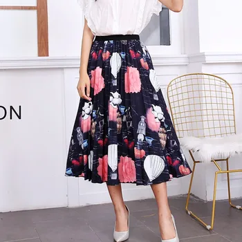 2019 Fashion Graffiti Print Skirt Elastic Waist Skirts Womens Mid-length Pleated Skirt High Waist Skirt Female Falda A-Line Skir
2019 Fashion Graffiti Print Skirt Elastic Waist Skirts Womens Mid-length Pleated Skirt High Waist Skirt Female Falda A-Line Skir