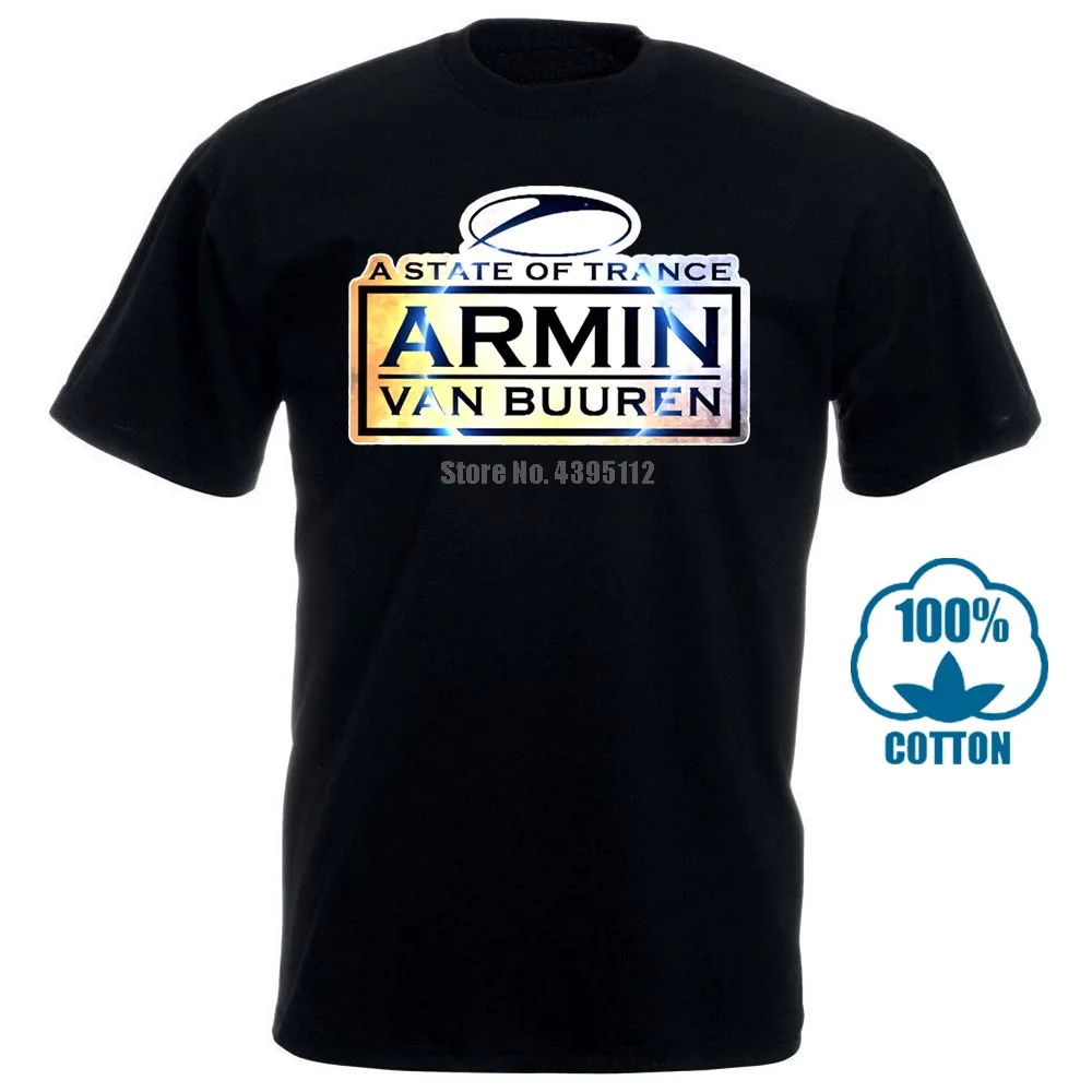 Мужская хлопковая футболка Armin Van Buuren A State Of Trance летняя Удобная хорошего