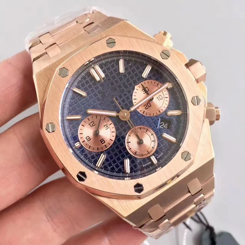 41MM Royal Watch men Oak sterile dial Stainless steel case timing multi-functional 26331quartz wristwatches A2
41MM Royal Watch men Oak sterile dial Stainless steel case timing multi-functional 26331quartz wristwatches A2