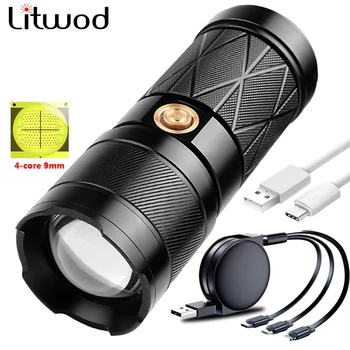 XHP90.2 Super Bright Led Double Head Flashlight Waterproof Rechargeable Zoomable Torch Work Light Spotlight Floodling Lantern
XHP90.2 Super Bright Led Double Head Flashlight Waterproof Rechargeable Zoomable Torch Work Light Spotlight Floodling Lantern