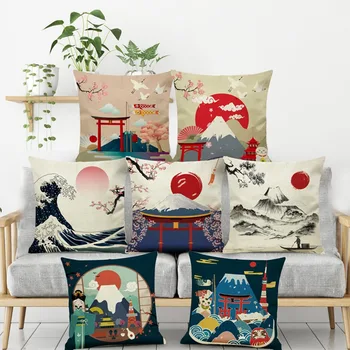 Decor Linen Japanese Fuji Mountain Ukiyo Style Retro Pillow Cover Cushion Cover for Sofa Home Decoration Pillowcase 45x45cm
Decor Linen Japanese Fuji Mountain Ukiyo Style Retro Pillow Cover Cushion Cover for Sofa Home Decoration Pillowcase 45x45cm