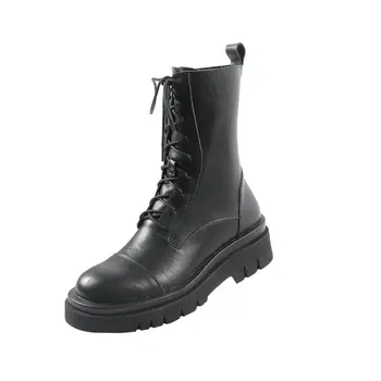100% cow leather Women Ankle Boots lace up Riding Boots New Casual Platform Shoes Woman Winter Warm High Heels Boots size 42 43
100% cow leather Women Ankle Boots lace up Riding Boots New Casual Platform Shoes Woman Winter Warm High Heels Boots size 42 43