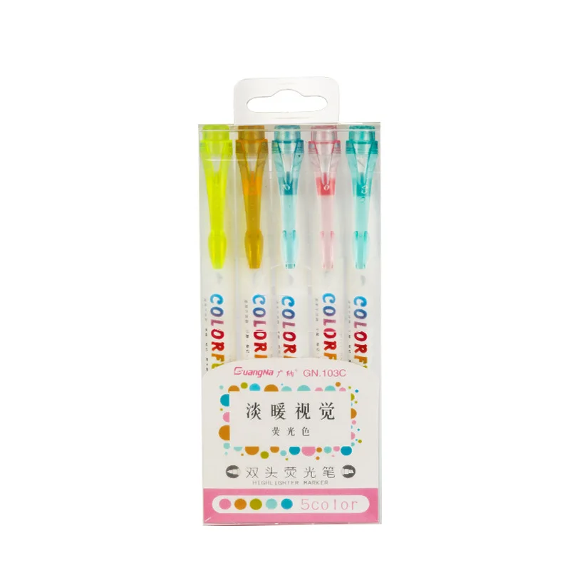 Guangna 103 Double-Headed HighlighterKkey Crossed Marking Pen 20 Color Student Highlighter Candy Color Diy Hand Account Pen
Guangna 103 Double-Headed HighlighterKkey Crossed Marking Pen 20 Color Student Highlighter Candy Color Diy Hand Account Pen