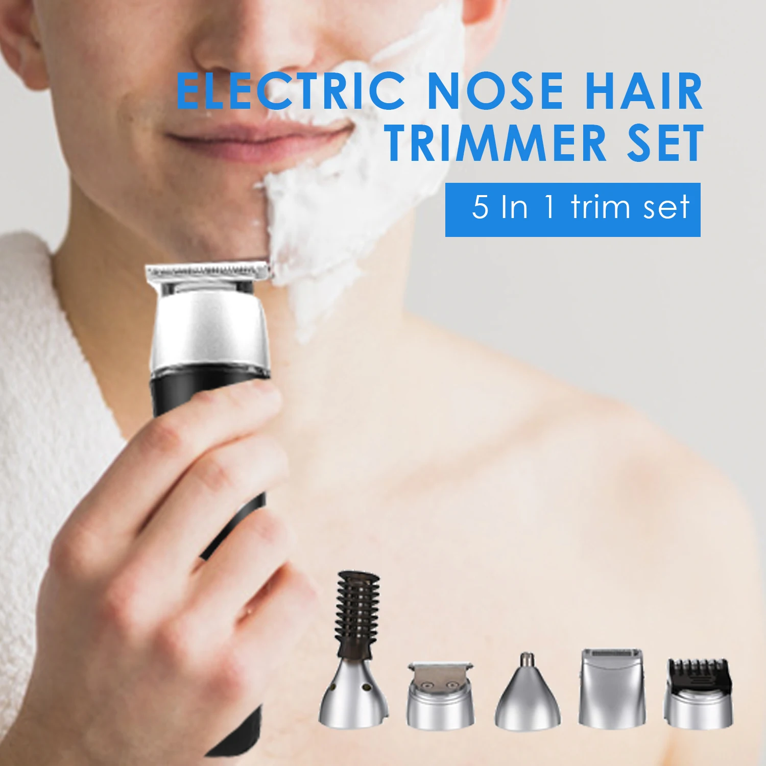 Men's Electric Hair Trimmer Clipper Nose Hairs Shaver Sideburns Beard Haircut Comb Brush 5 in 1 Hair styling Tool Set US/EU Plug
Men's Electric Hair Trimmer Clipper Nose Hairs Shaver Sideburns Beard Haircut Comb Brush 5 in 1 Hair styling Tool Set US/EU Plug
