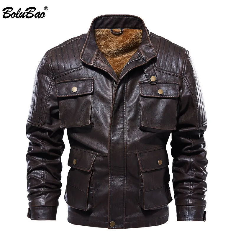 BOLUBAO Men's Winter Leather Suede Jacket Casual Thicken Fleece PU Warm Men Slim Fit Male Leather Jackets Multi Pocket
BOLUBAO Men's Winter Leather Suede Jacket Casual Thicken Fleece PU Warm Men Slim Fit Male Leather Jackets Multi Pocket