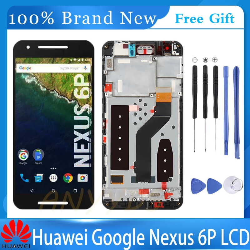 100% протестированный совершенно новый AMOLED для Huawei Google Nexus 6P LCD ЖК-дисплей дисплей
