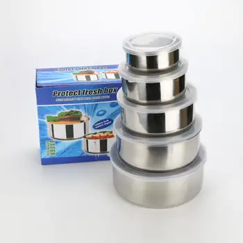 Food Container Lunch Box Student 5 in 1 Stainless Steel Box Picnic Circle Shaped Bento Box Mess Tin Kitchen Leakproof Storage
Food Container Lunch Box Student 5 in 1 Stainless Steel Box Picnic Circle Shaped Bento Box Mess Tin Kitchen Leakproof Storage