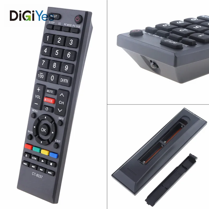 Replacement TV Remote Control Support 2 x AAA Batteries with Long Distance for For-Toshiba 58L5400U / 65L5400 / 40L3400
Replacement TV Remote Control Support 2 x AAA Batteries with Long Distance for For-Toshiba 58L5400U / 65L5400 / 40L3400
